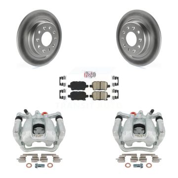 Rear Disc Brake Caliper Coated Rotors And Ceramic Pads Kit For 2017-2019 Buick LaCrosse KCG-101127N
