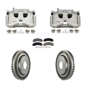 Front Disc Brake Caliper Coated Rotor And Semi-Metallic Pad Kit For 2018-2020 Ford F-150 KCG-101129S