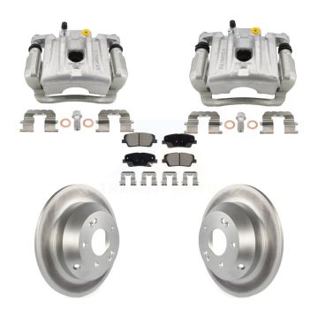 Rear Disc Brake Caliper Coat Rotors And Ceramic Pad Kit For Hyundai Santa Fe Kia Sorento KCG-101130C