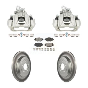 Rear Brake Caliper Coat Rotors Semi-Metallic Pad Kit For Ford Explorer Limited/Sport/XLT KCG-101133S