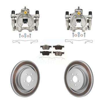 Rear Brake Caliper Coat Rotor & Semi-Metallic Pad Kit For 2019-2022 Lincoln Nautilus FWD KCG-101134S