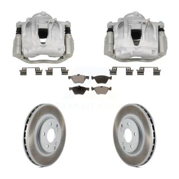 Front Brake Caliper Coat Rotors Ceramic Pad Kit For 03 Mercedes-Benz E320 Wagon with RWD KCG-101135T