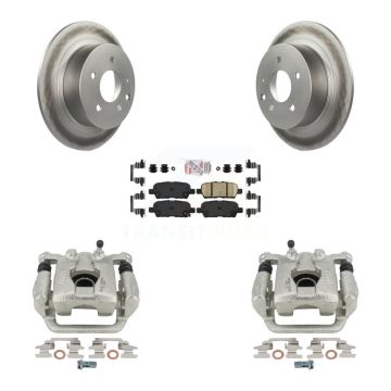 Rear Disc Brake Caliper Coated Rotors And Ceramic Pads Kit For 2010-2012 Nissan Altima KCG-101144N