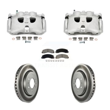 Front Brake Caliper Coat Rotor And Ceramic Pad Kit For Ford Expedition Lincoln Navigator KCG-101146C
