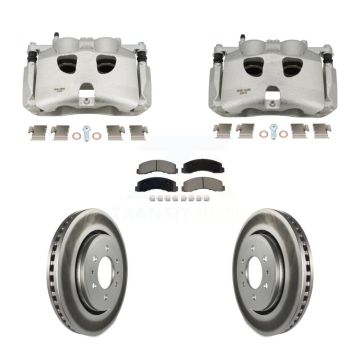 Front Disc Brake Caliper Coated Rotors And Ceramic Pads Kit For 2018-2020 Ford F-150 KCG-101147C