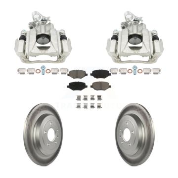 Rear Brake Caliper Coat Rotor & Ceramic Pad Kit For 2015 Ford Explorer Limited/Sport/XLT KCG-101149C