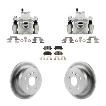 Rear Disc Brake Caliper Coated Rotors And Ceramic Pad Kit For Toyota Camry Solara Avalon KCG-101150T