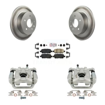 Rear Disc Brake Caliper Coated Rotors And Ceramic Pads Kit For 2013-2018 Nissan Altima KCG-101154N