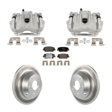 Rear Brake Caliper Coat Rotors & Semi-Metallic Pad Kit For Hyundai Santa Fe Sport Kia XL KCG-101154P