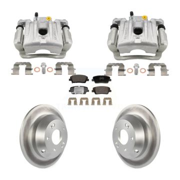 Rear Brake Caliper Coat Rotor And Semi-Metallic Pad Kit For Hyundai Santa Fe Kia Sorento KCG-101155P