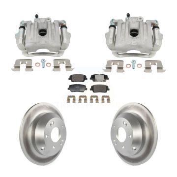 Rear Brake Caliper Coat Rotors Ceramic Pad Kit For Hyundai Santa Fe Sport Kia Sorento XL KCG-101157T