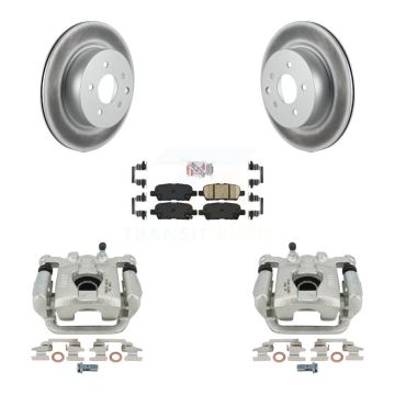 Rear Disc Brake Caliper Coated Rotors And Ceramic Pads Kit For 2019-2022 Nissan Maxima KCG-101158N