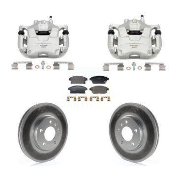 Front Brake Caliper Coat Rotors & Semi-Metallic Pad Kit For Chevrolet Cruze Buick Verano KCG-101158P