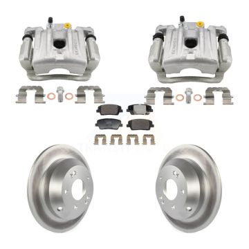 Rear Disc Brake Caliper Coat Rotors And Ceramic Pad Kit For Hyundai Santa Fe Kia Sorento KCG-101158T
