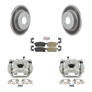 Rear Disc Brake Caliper Coat Rotor And Ceramic Pad Kit For 2003 Nissan Maxima From 01 03 KCG-101161N