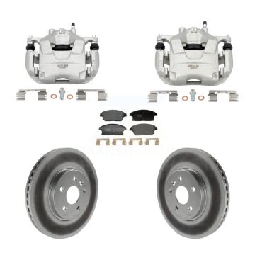 Front Brake Caliper Coat Rotor Ceramic Pad Kit For 2013-2017 Chevrolet Trax Buick Encore KCG-101162T