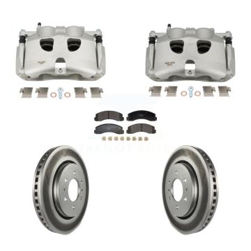 Front Disc Brake Caliper Coated Rotors And Ceramic Pads Kit For 2018-2020 Ford F-150 KCG-101164T