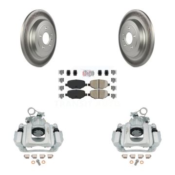 Rear Disc Brake Caliper Coated Rotors And Ceramic Pads Kit For Ford Edge Lincoln MKX KCG-101166N