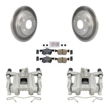 Rear Disc Brake Caliper Coated Rotors And Ceramic Pads Kit For Honda Civic Insight KCG-101167N