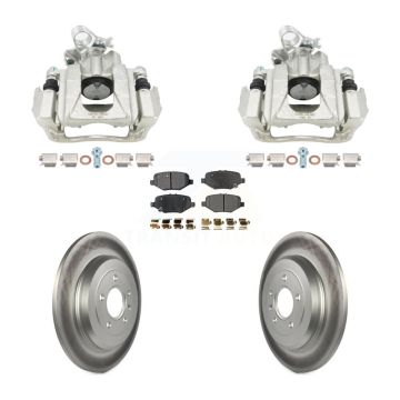 Rear Brake Caliper Coat Rotors Semi-Metallic Pad Kit For Ford Explorer Limited/Sport/XLT KCG-101167P