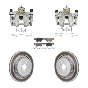 Rear Brake Caliper Coat Rotor & Semi-Metallic Pad Kit For 2019-2022 Lincoln Nautilus FWD KCG-101168P