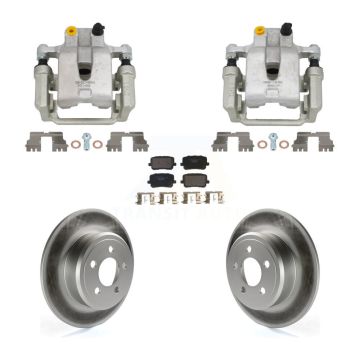 Rear Disc Brake Caliper Coated Rotors And Ceramic Pads Kit For Dodge Charger KCG-101171T