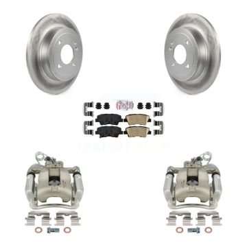 Rear Disc Brake Caliper Coated Rotors And Ceramic Pads Kit For Kia Rio KCG-101177N