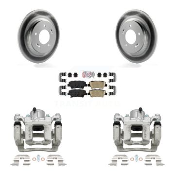 Rear Brake Caliper Coat Rotor Ceramic Pad Kit For Kia Optima With Electric Parking KCG-101184N