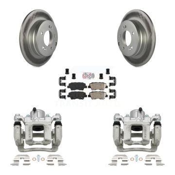 Rear Brake Caliper Coat Rotor & Ceramic Pad Kit For Kia Optima With Manual Parking KCG-101187N