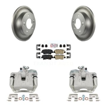 Rear Disc Brake Caliper Coated Rotors And Ceramic Pads Kit For 2014-2016 Kia Soul KCG-101191N