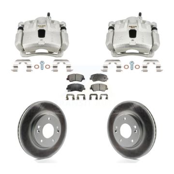 Front Disc Brake Caliper Coated Rotors And Ceramic Pads Kit For Hyundai Elantra Coupe KCG-101195T