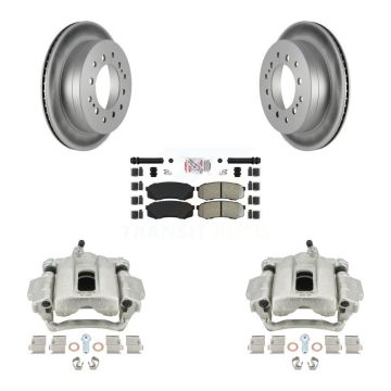 Rear Disc Brake Caliper Coat Rotor & Semi-Metallic Pad Kit For Toyota 4Runner FJ Cruiser KCG-101198N