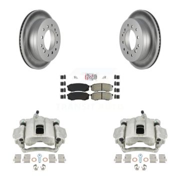 Rear Disc Brake Caliper Coat Rotor & Semi-Metallic Pad Kit For Toyota 4Runner FJ Cruiser KCG-101199N