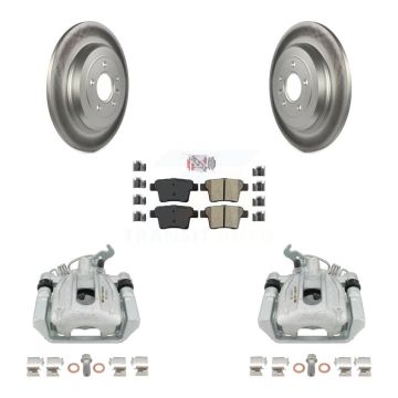 Rear Brake Caliper Coat Rotors & Semi-Metallic Pad Kit For Ford Five Hundred Freestyle X KCG-101200N