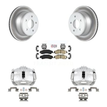 Rear Disc Brake Caliper Coated Rotors And Ceramic Pads Kit For Chevrolet S10 KCG-101202N