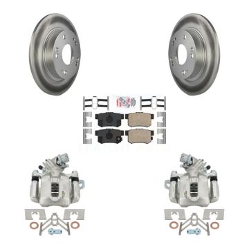 Rear Disc Brake Caliper Coated Rotors And Ceramic Pads Kit For Honda Civic Acura CSX ILX KCG-101204N