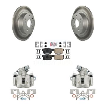 Rear Disc Brake Caliper Coated Rotors And Ceramic Pads Kit For 2016-2018 Acura ILX KCG-101207N