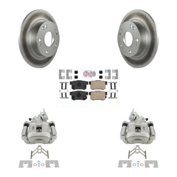 Rear Disc Brake Caliper Coated Rotors And Ceramic Pads Kit For Honda Accord Acura TSX KCG-101213N