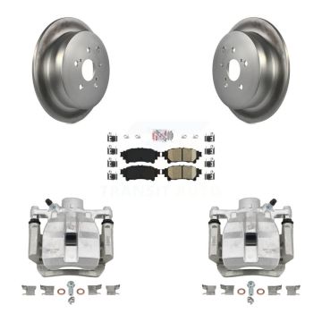 Rear Disc Brake Caliper Coat Rotors Ceramic Pad Kit For Toyota Sienna Lexus RX350 RX450h KCG-101218N