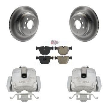 Rear Brake Caliper Coat Rotors Semi-Metallic Pad Kit For 2009 BMW X6 xDrive35i with 3.0L KCG-101220N