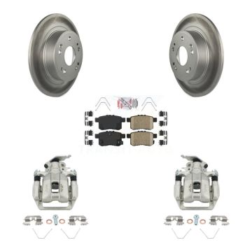 Rear Disc Brake Caliper Coated Rotors And Ceramic Pads Kit For Honda Accord KCG-101231N