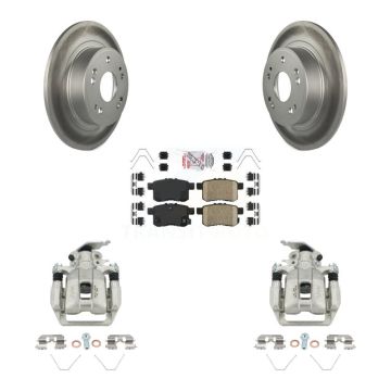 Rear Disc Brake Caliper Coated Rotors And Ceramic Pads Kit For Honda Accord KCG-101232N