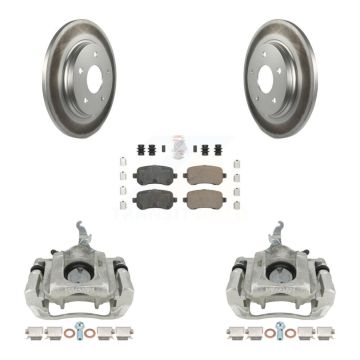 Rear Disc Brake Caliper Coated Rotors And Ceramic Pads Kit For 2009-2011 Dodge Journey KCG-101237N