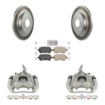 Rear Disc Brake Caliper Coated Rotors And Ceramic Pads Kit For 2009-2011 Dodge Journey KCG-101238N