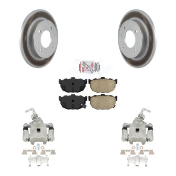 Rear Disc Brake Caliper Coated Rotors And Ceramic Pads Kit For Hyundai Elantra KCG-101248N