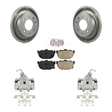 Rear Disc Brake Caliper Coated Rotors And Ceramic Pads Kit For Kia Spectra Spectra5 KCG-101251N