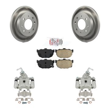 Rear Disc Brake Caliper Coated Rotors And Ceramic Pads Kit For Kia Spectra Spectra5 KCG-101253N