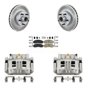 Front Brake Caliper Coat Rotor & Ceramic Pad Kit For Ford Ranger Mazda B3000 B2300 B4000 KCG-101458N