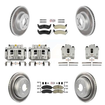 Front Rear Brake Caliper Coat Rotor Ameribrakes Pad Kit (10Pc) For 10-11 Ford Ranger 4WD KCG-101464N
