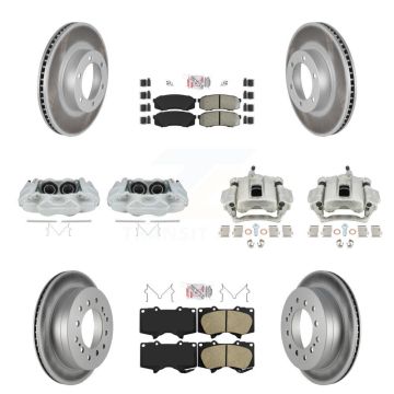 Front Rear Brake Caliper Coat Rotor Ameribrakes Pad Kit (10Pc) For 2003-2009 Lexus GX470 KCG-101473N